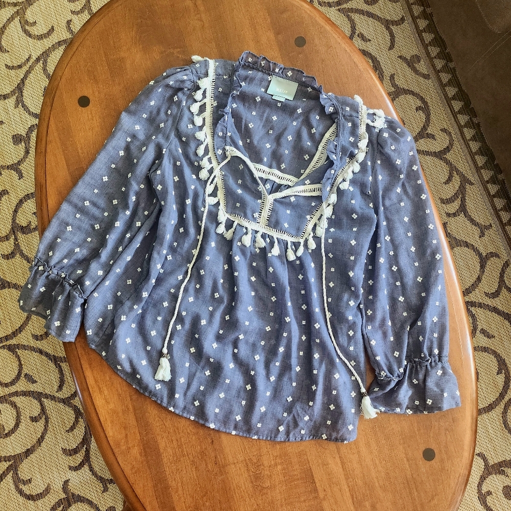 Maeve Floral Embroidered Boho Top